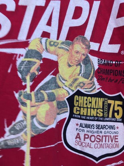 Staple World Record Pigeon Brand Red Tshirt Dont Be a Flake General Thrills LG - Picture 3 of 11